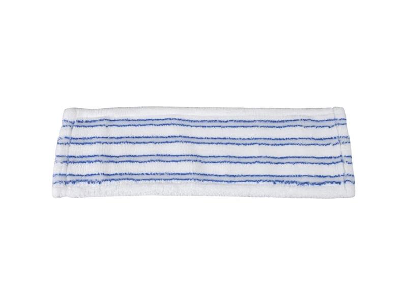 Moppbezug 40 cm Microfaser+Borsten weiß/blau Premium