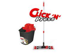 Sprintus Click 'N' Press 7-teiliges Bodenwisch-komplett-Set, inkl. Magnetstaubtuch