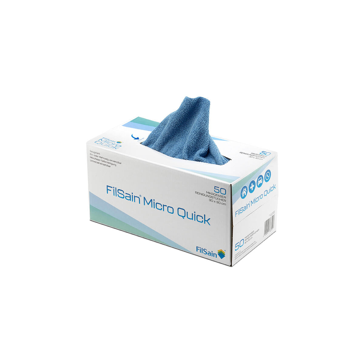 Filsan Micro Quicktuch 30x30cm Blau Box 50Stk inhalt