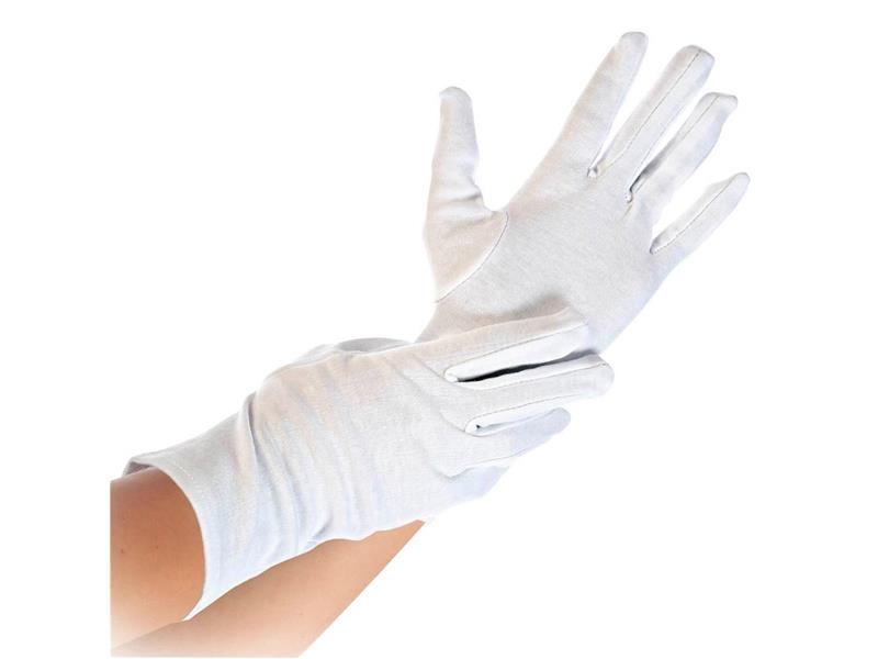 Einmalhandschuhe Baumwolle Weiß - 10 Paar