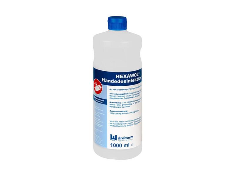 Dreiturm Händedesinfektion HEXAWOHL - 1 L