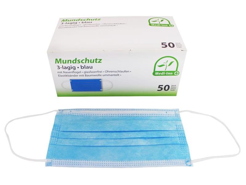 Medizinische Einwegmasken 3-lagig (50er Pkg)