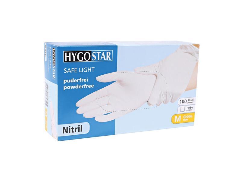 HYGOSTAR Einmalhandschuhe Safe light Weiß Nitil