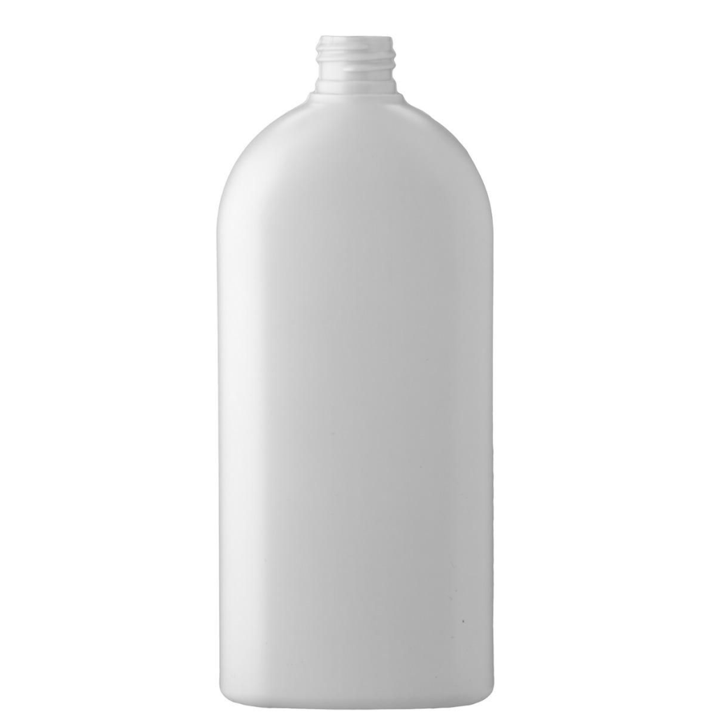 Leerflasche Oval Weiß 600ml
