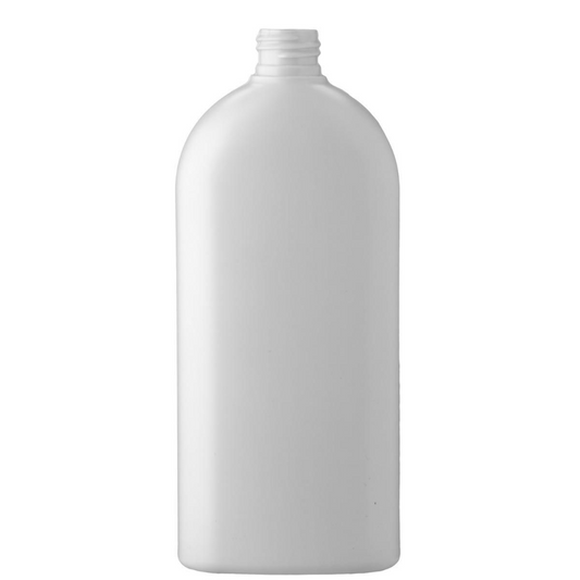 Leerflasche Oval Weiß 600ml