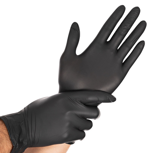 FM Bingold Einmalhandschuhe Nitril Schwarz L
