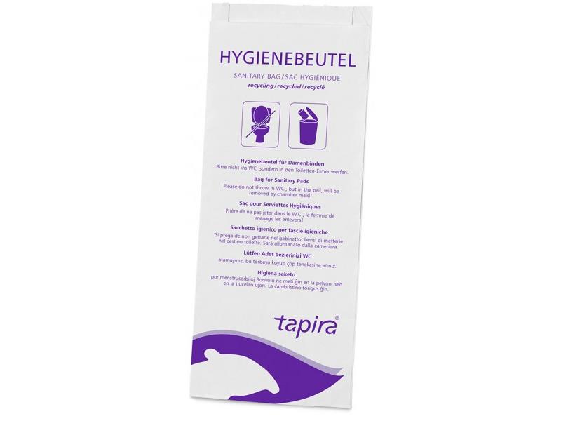 Tapira Papier-Hygienebeutel bedruckt weiß 8 x 125 Stück