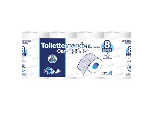 Paperblu Toilettenpapier Paperdi, 3-lagig Weiß 250 Blatt