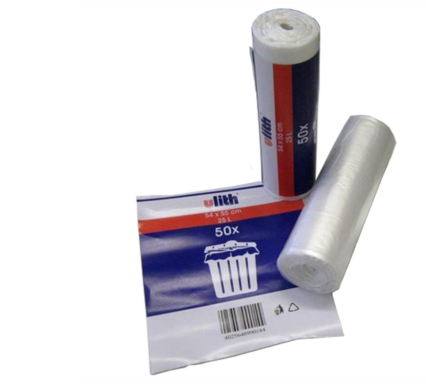 WBV Mülltüten 25l 5,5my Transparent mit Henkel